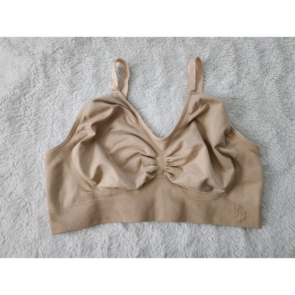 Davy Piper The Nellie Simply Wireless Bra Beige Nude Size XXL Comfort Lounge...